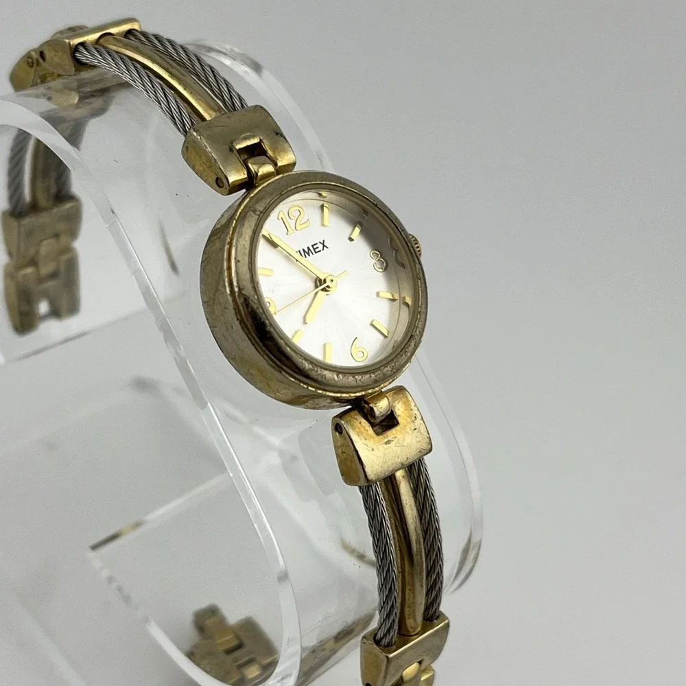 Timex Watch Women‎ 22mm Silver Gold Two Tone 6.75